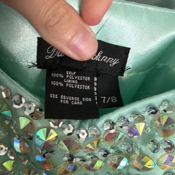 DAVE AND JOHNNY 10186 Strapless Aqua NWT 7/8 - Picture 6 of 10